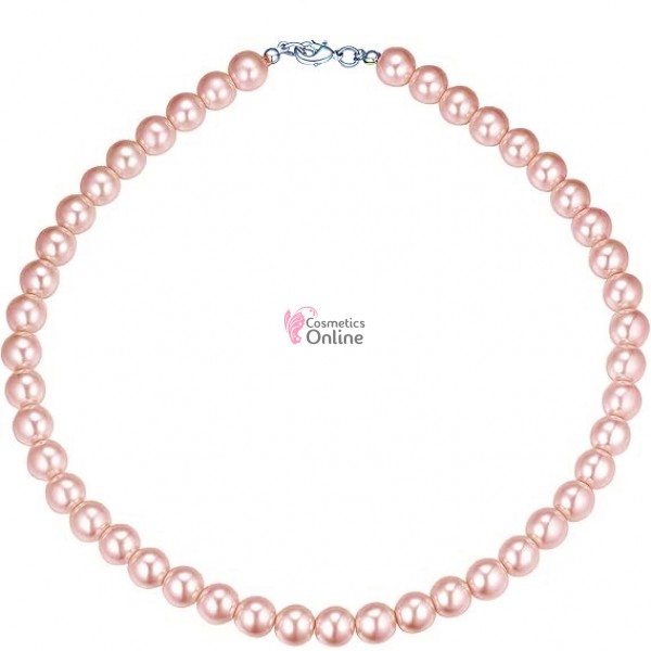 Colier elegant cu perle din sticla AS25CC Piersica